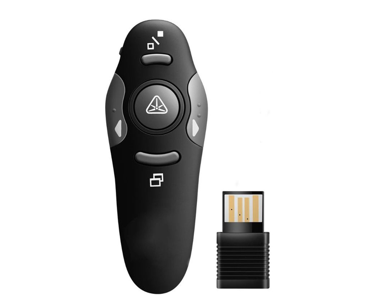 2.4GHz Wireless Presenter Remote with Red Laser &amp; USB Receiver
