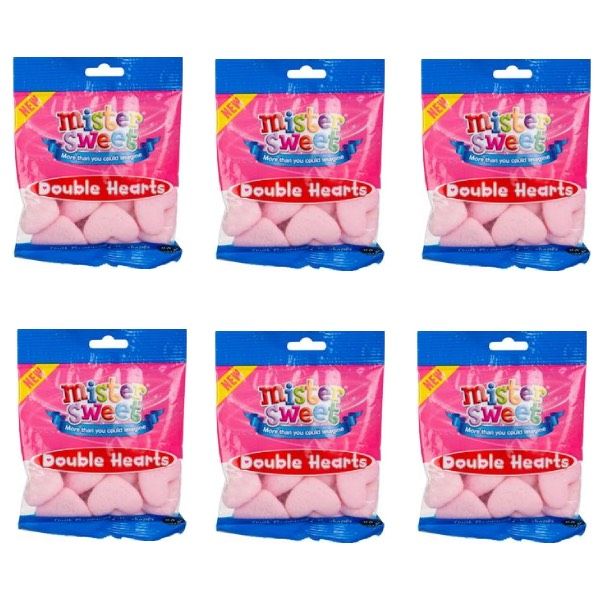6 Love Heart Gummy Sweets 360g