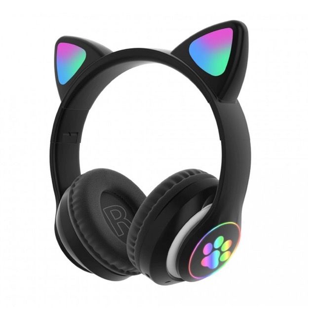 Kids Cat Ear Bluetooth Wireless Headphones(BLACK) | Shop Today. Get it ...