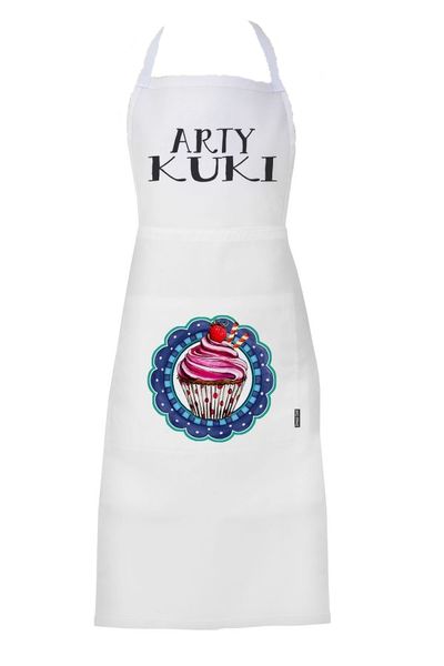 White Cotton Full Size Apron for Ladies