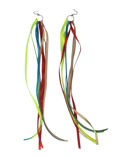 Long Ribbon Drop Earrings