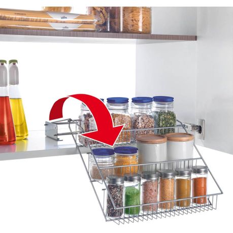 3-Tier Pull Down Spice Rack for Kitchen Cabinet –