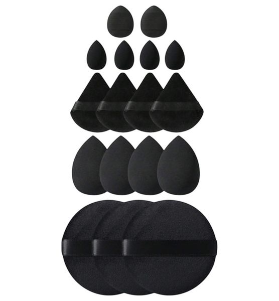 17 Piece Tool Set For Makeup Application - Black