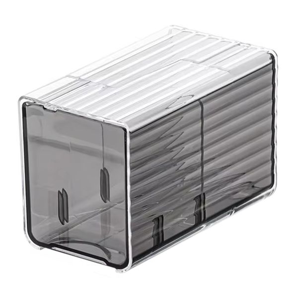 Wall-Mounted Cotton Pad And Swab Organizer Box With Drawer C