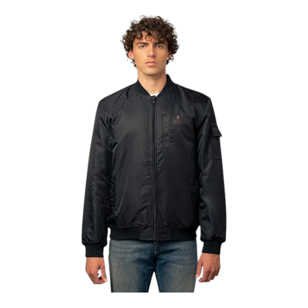 Polo Mens PJC Long Sleeve Bomber Jacket - Black