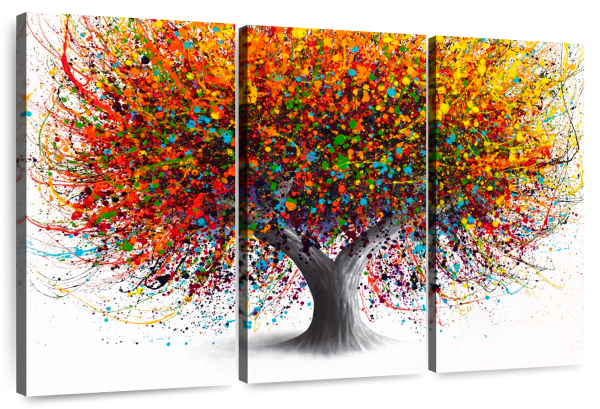 Canvas Art Tree Of Festivity 3 Piece Abstract Painting Canvas Wall