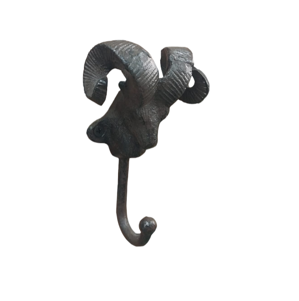 Cast Iron Ram Wall Hanger Hook Decorative &amp; Functional Wall Mounted