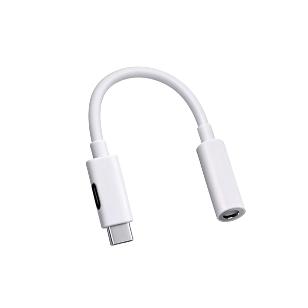 2-in-1 Type-C to 3.5mm Adapter Compatible with iPhone Samsung &amp; Google