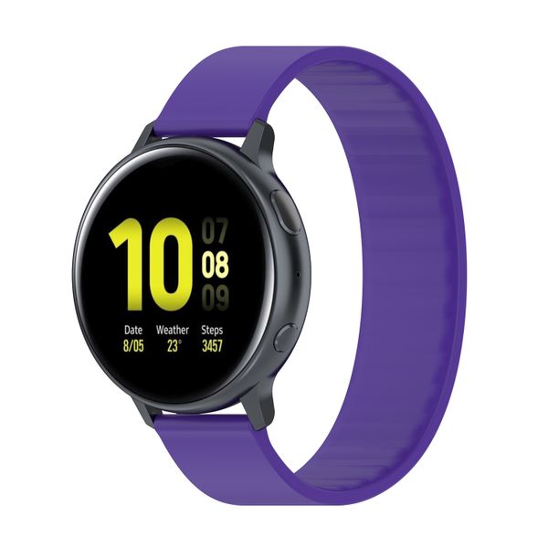 Solo Loop Replacement Band Strap for Garmin Vivoactive 4S 18mm Purple