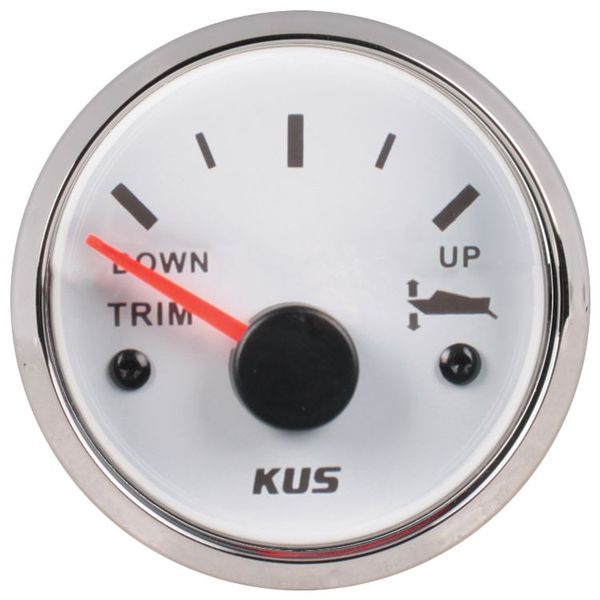 Kus Horizontal Trim Gauge for Boats - 52mm (White)