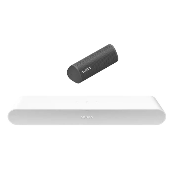 SONOS Ray Compact Soundbar with Sonos Roam SL