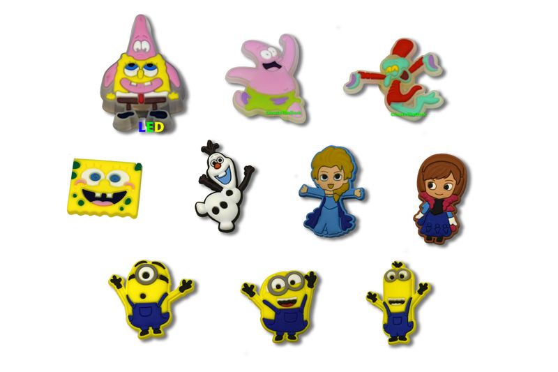 Frozen / Spongebob / Minions Shoe Charm Bundle