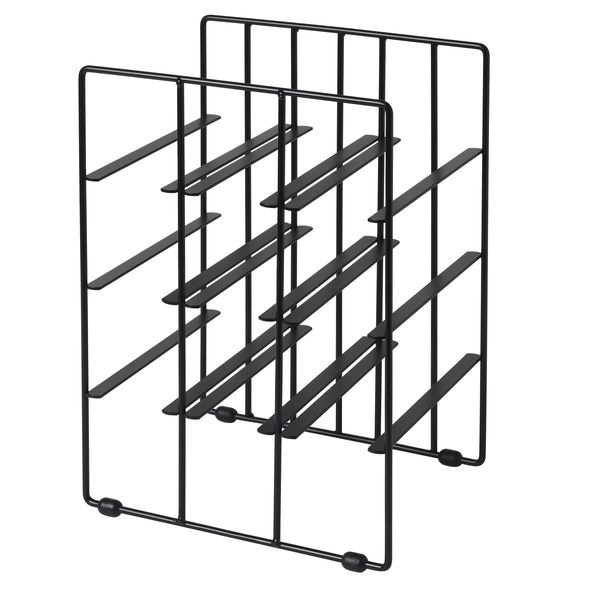Blomus Wine Rack Storage for 9 Bottles in Black Steel – PILARE