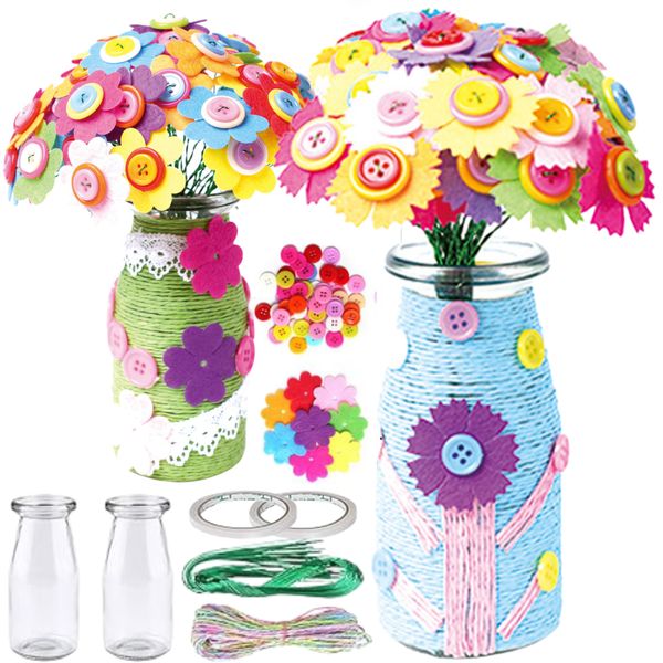 Children's Craft Set Vase Craft Set DIY Flower Set Vase Art Set