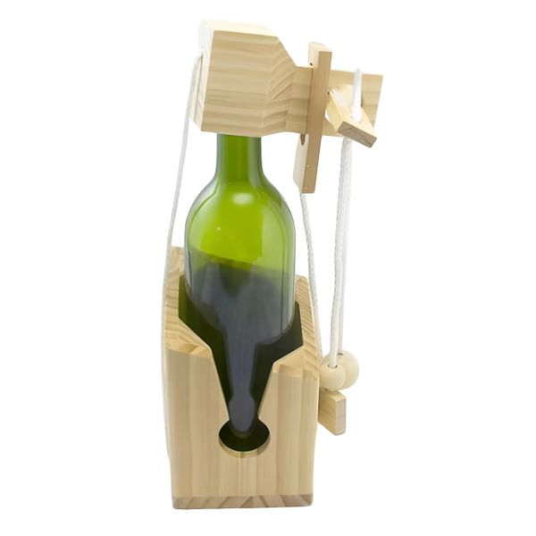 Wine Bottle Puzzle 3D Wooden Holder Wine Lock Puzzle Games Fun Gifts Adults