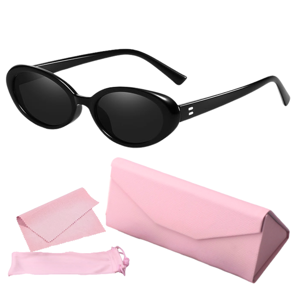Retro Oval Sunglasses for Women,Girls and Youth, Fashion 90s Vintage Shades