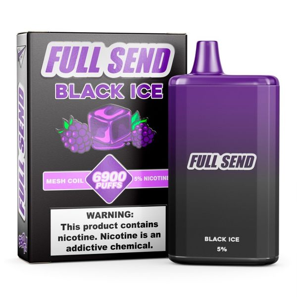 Full Send 6900 Puffs Rechargeable Disposable Vape - Black Ice