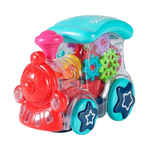 Fun Music Light Up Train Transparent Singing Baby Toddler Gears