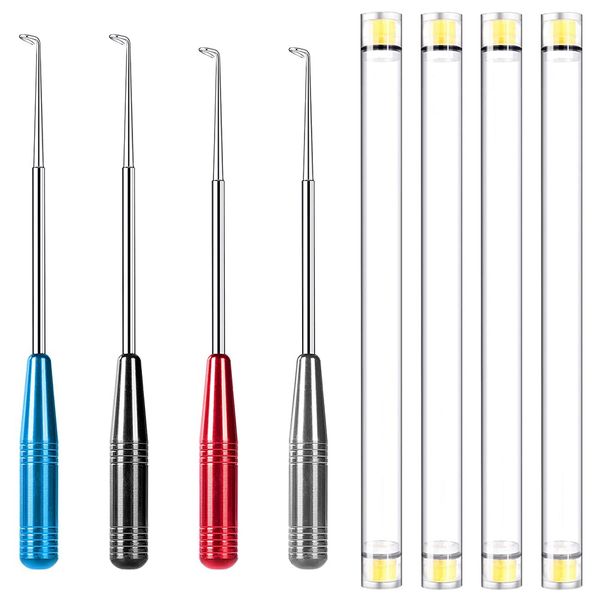 4 Fishing Hook Remover Tools, Quick Removal Kit with Storage Tube