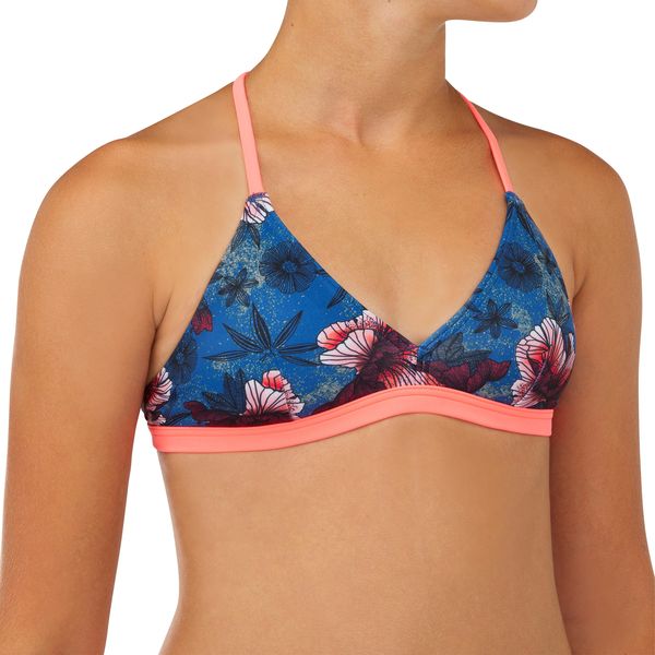 Olaian Girl's Surf Swimsuit Triangle Top Betty 500 Blue