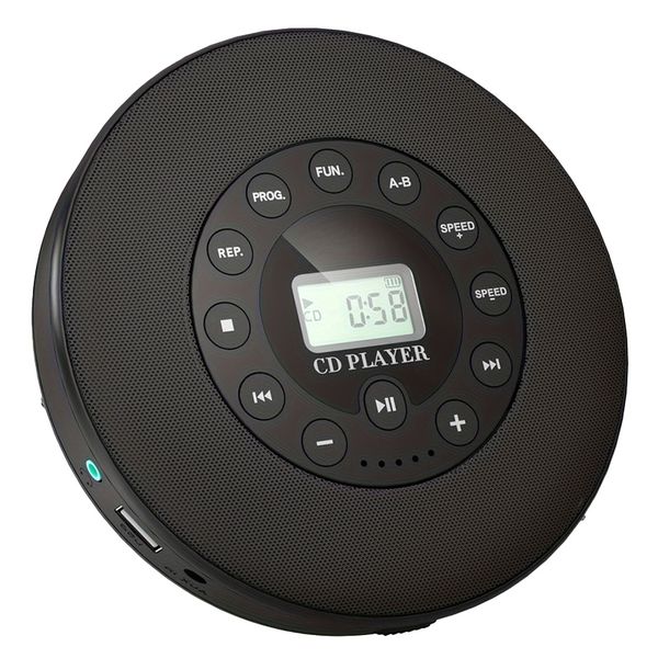 Portable CD Player with Dual Stereo Speakers &amp; USB Rechargeable