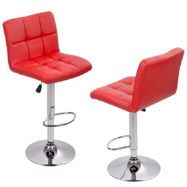 Bar Chairs Counter Height Bar Stools - Set of 2 - Red