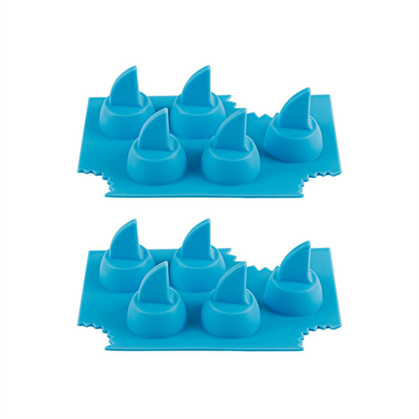 Silicone Sharks Fin Shape Ice Tray For Freezer- 2 Piece
