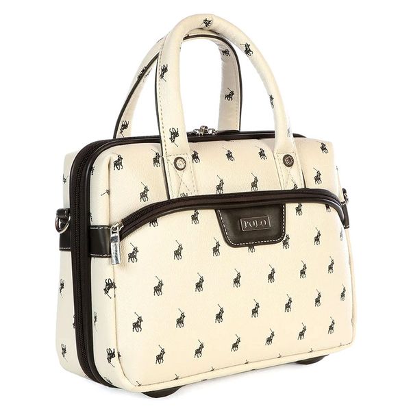 Polo Classic Luggage Beauty Cosmetic Toiletry Case - Beige
