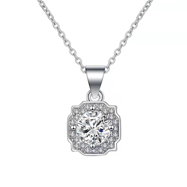 ZELTRYN S925 Sterling Silver Moissanite Necklace