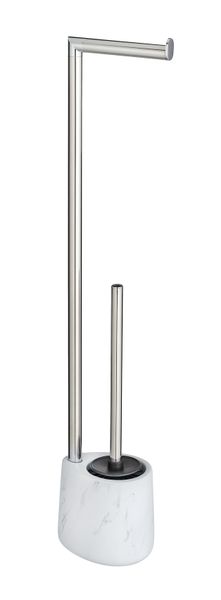 Wenko - Freestanding Toilet Roll &amp; Toilet Brush Holder