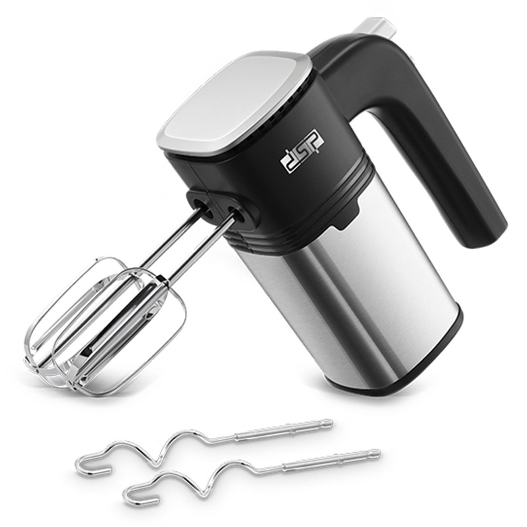 Electric Hand Mixer with Stainless Steel Whisk Dough Hook 200W 5 Speed