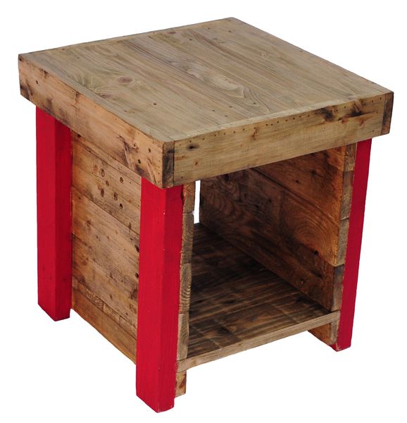 GC Rustic Bedside/Side Table/Pedestal/Nightstand crafted from Pallet Wood