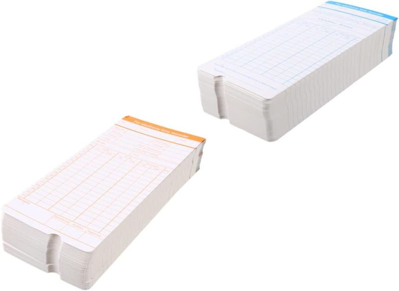 200 Sheets Simple Generous Design Attendance Paper Cards Office Timekeeping