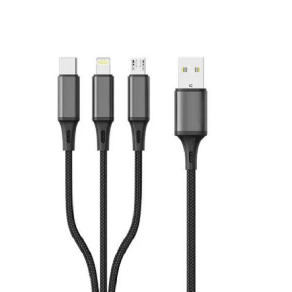 3 in 1 Charging Cable Compatible With All Smart Phones