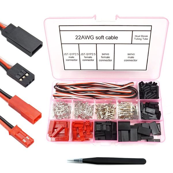 40 Sets Servo Plug Male Female Connector Crimp Pin Cable Kit