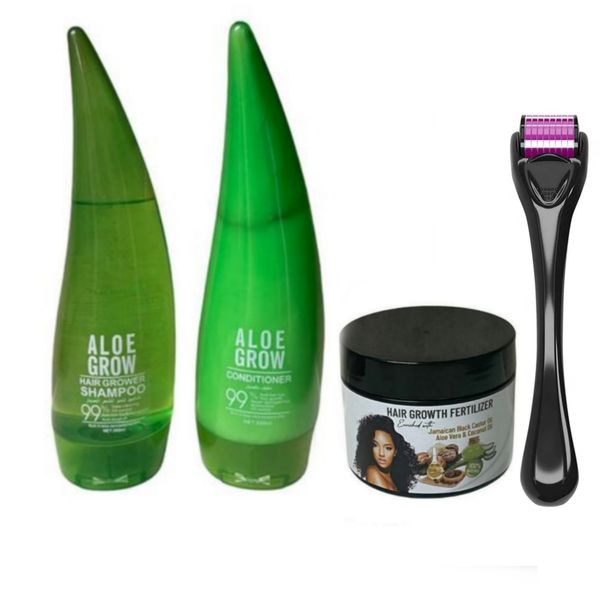 Aloe Vera Shampoo &amp; Conditioner with Hair Fertilizer &amp; a Derma Roller