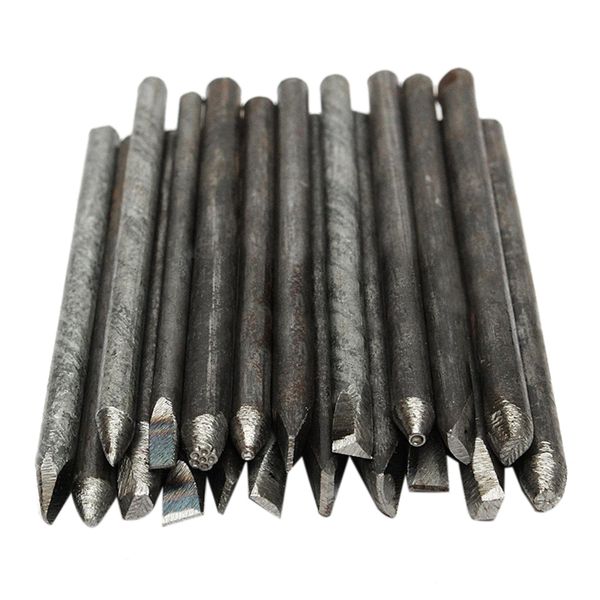 20Pcs Leather Marking Carving Flower Chisel Tools Metal Stamp Mold
