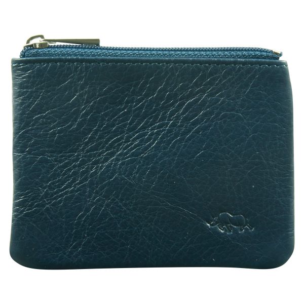 Genuine African Leather Navy Small Coin Purse