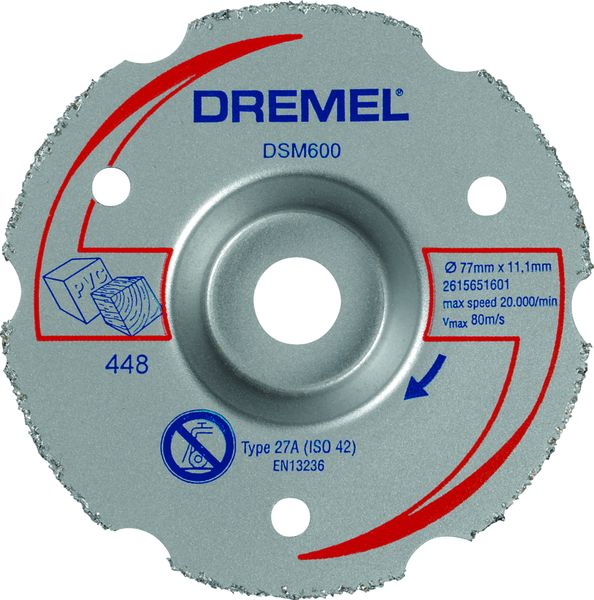 DREMEL DSM20 Multipurpose Carbide Flush Cutting Wheel -DSM600