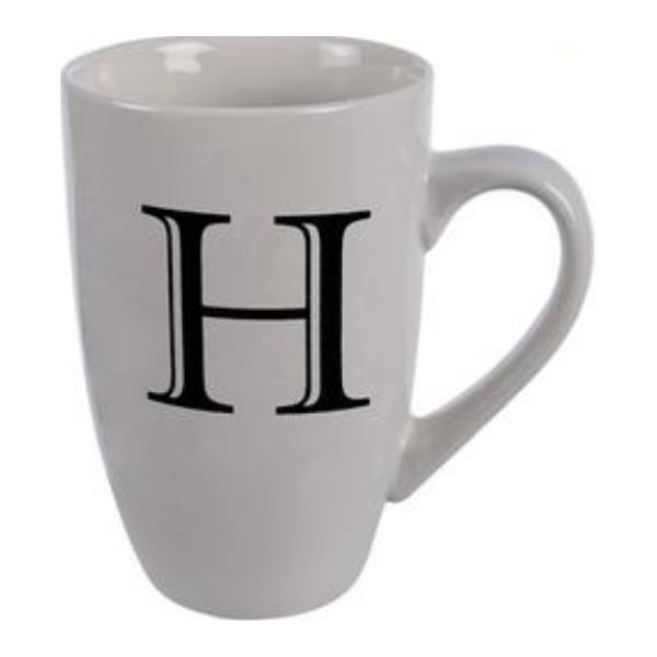 SD Homeware - Letter H Mug (2 x 400ml)