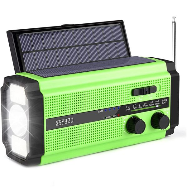 Multifunction Radio Solar Portable Emergency Radio Flashlight SOS PowerBank