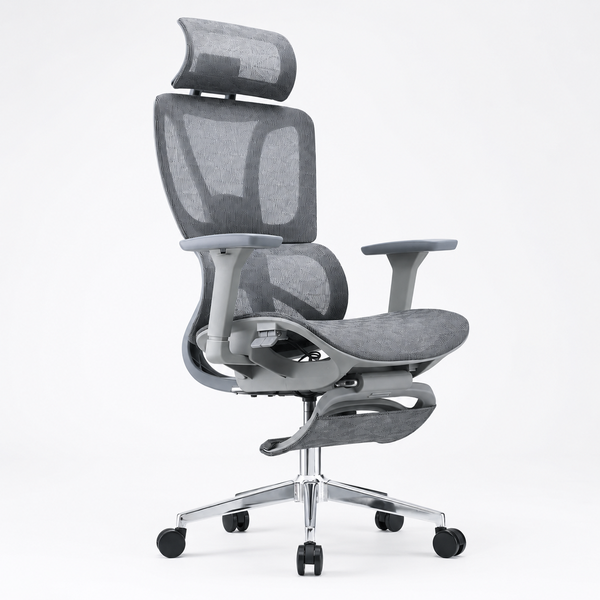 Dynamic Ergonomic Executive Mesh Office Chair with Headrest &amp; Footrest