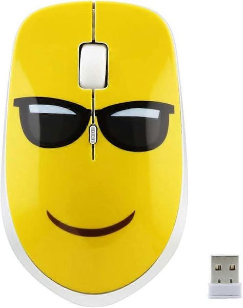 Wireless Poratable Shades On Emoji Mouse