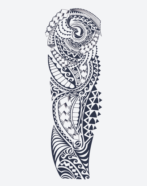 EZINK Tribal Sleeve Temporary Tattoo | Lasts 1-2 Weeks