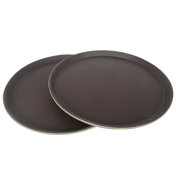Kitchen Plastic Dinner Drinks Serving Tray Non Slip 41cm set of 2