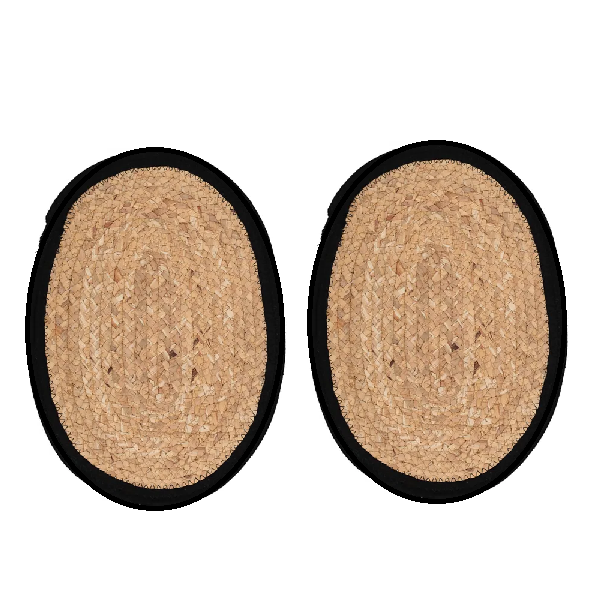 Natural Oval Nonwoven Abstract Placemat