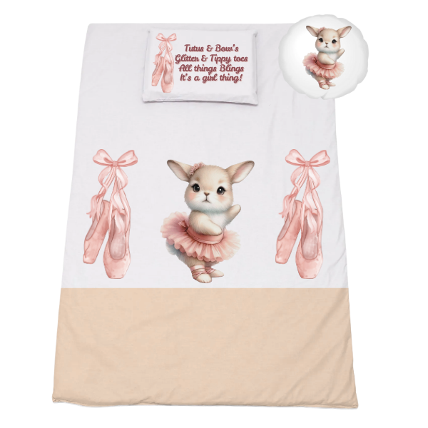 Cot Bedding Set - Duvet, Pillow &amp; Scatter - 1170x560mm - It's a girl thing