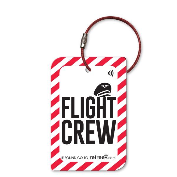 Retreev Smart NFC &amp; QR Code Luggage Tag: Secure Bag Retrieval - Flight Crew