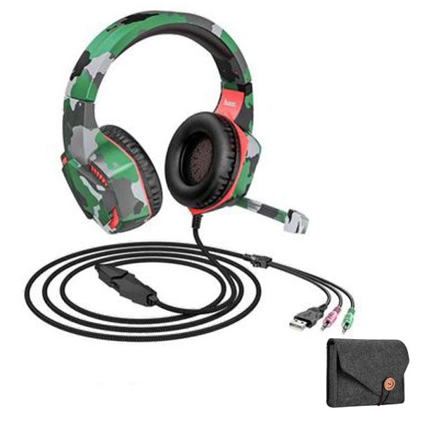 ESD08 Gaming Headphones-Camouflage and Pouch