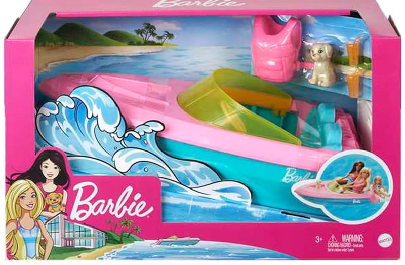 Barbie Doll nad Toy Boat Playset with Pet Puppy